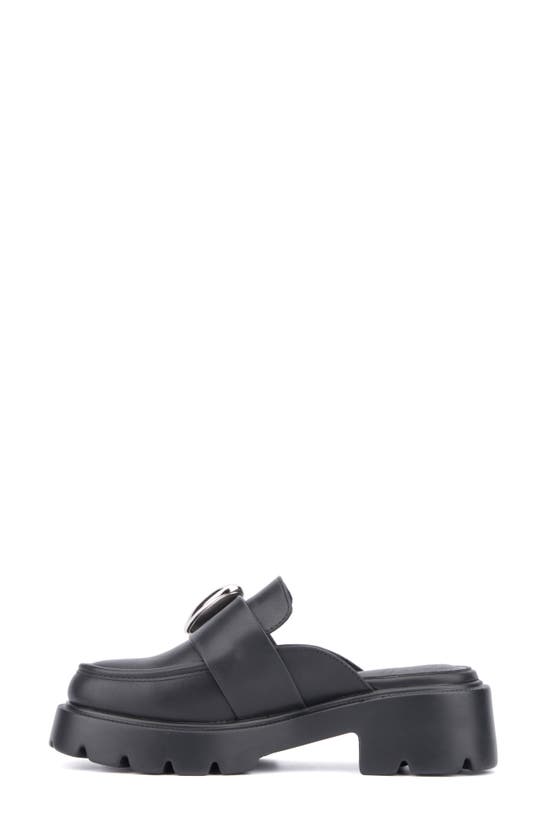 Olivia Miller Heartless Lugged Platform Mule In Black
