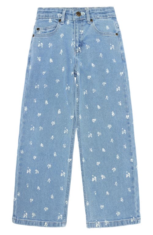 THE NEW Kids' Linnea Print Wide Leg Jeans in Medium Blue Wash 