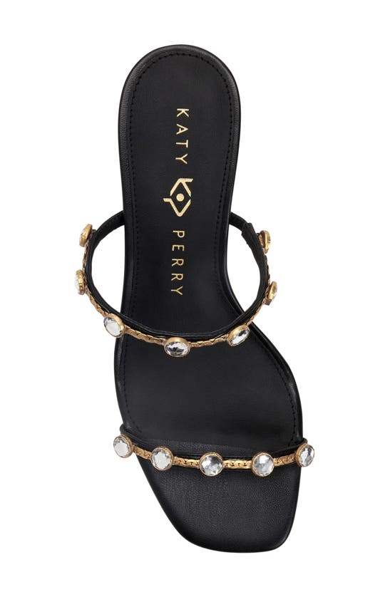 Shop Katy Perry The Ladie Embellished Kitten Heel Slide Sandal In Black