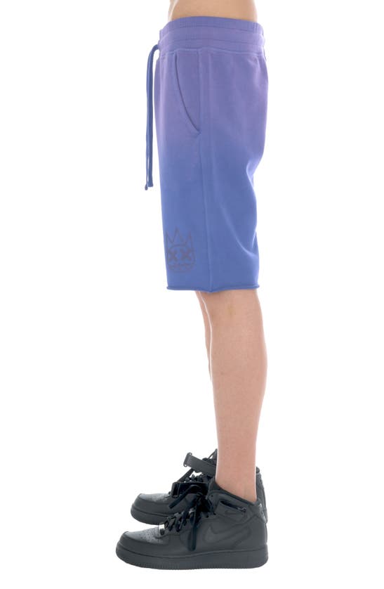 Cult Of Individuality Shimuchan Cotton Graphic Sweat Shorts In Vintage Purple