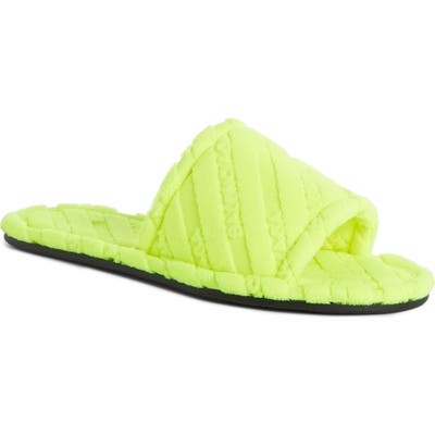 Balenciaga Logo Slide Sandal, Yellow