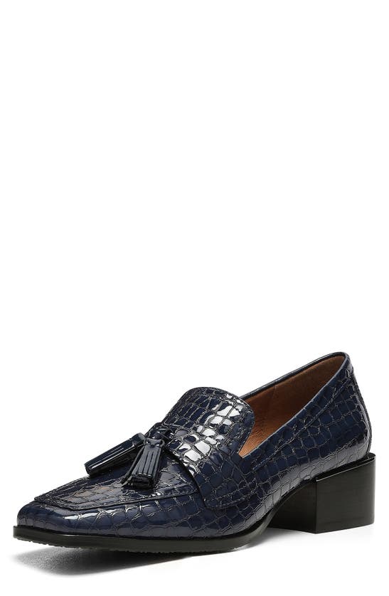 Shop Donald Pliner Avi Loafer Pump In Navy