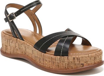 Calvin klein rikki sales leather cross strap sandals