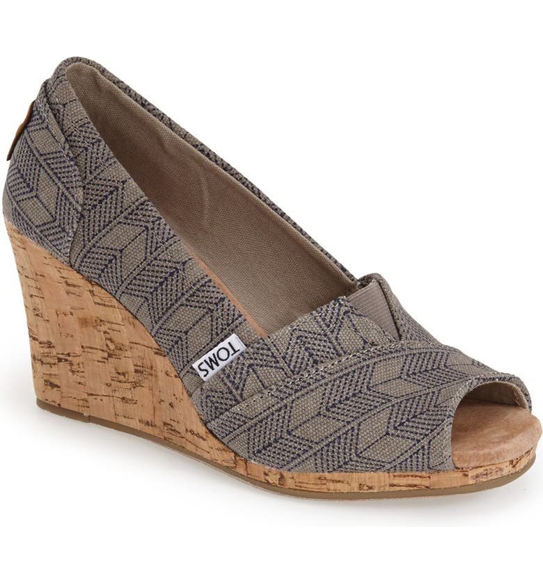 TOMS 'Classic - Shashiko' Woven Wedge Sandal (Women) | Nordstrom