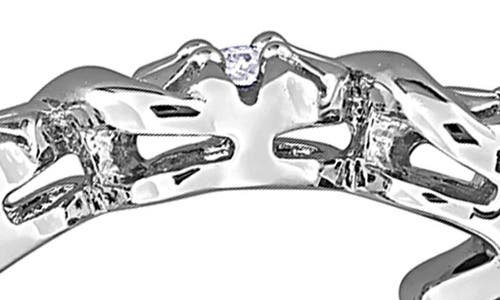 Delmar Diamond Oval Link Hoop Earrings In Silver