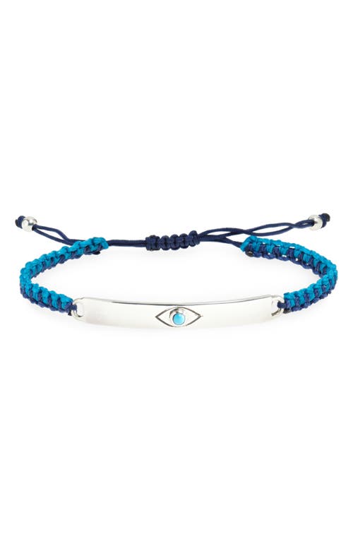 Men's Evil Eye Macramé Bracelet in Turquoise