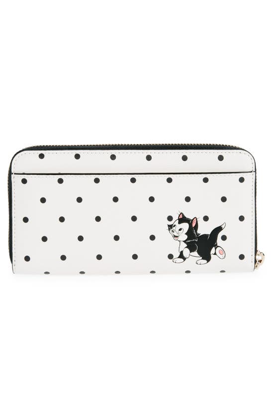 Shop Kate Spade Disney Large Leather Continental Wallet In White Multi