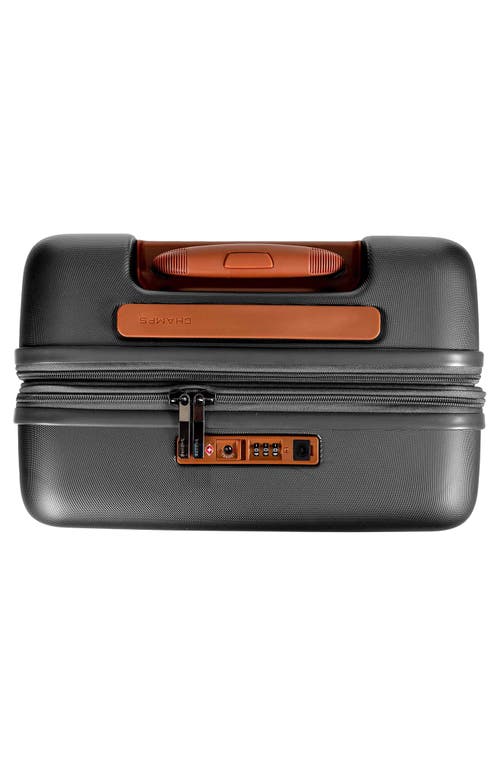 Champs Vintage Ii 20-inch Hardside Spinner Carry-on In Dark Grey