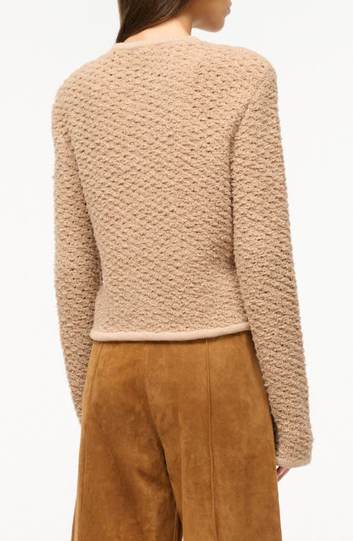 Shop Staud Lisson Sweater Jacket In Camel