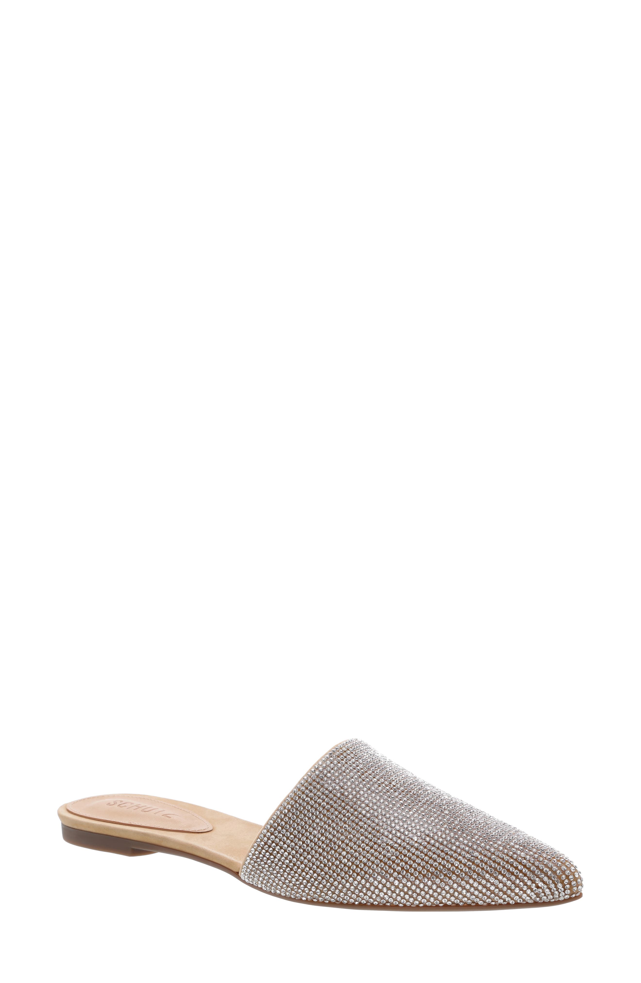 Schutz Embellished Mule- Beige