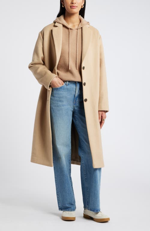 Shop Nordstrom Wool & Cashmere Knit Hoodie In Camel