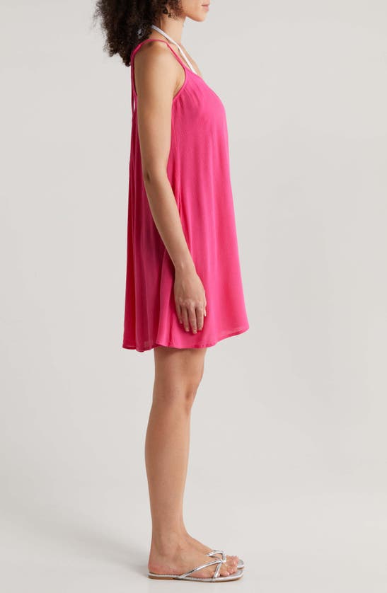 Shop Elan Cover-up Slipdress In Hot Pink