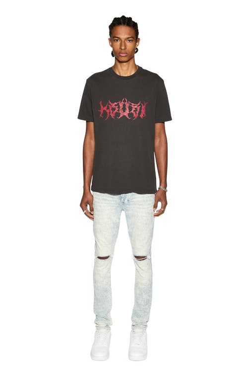 Shop Ksubi Sabbath Kash Faded Graphic T-shirt In Black