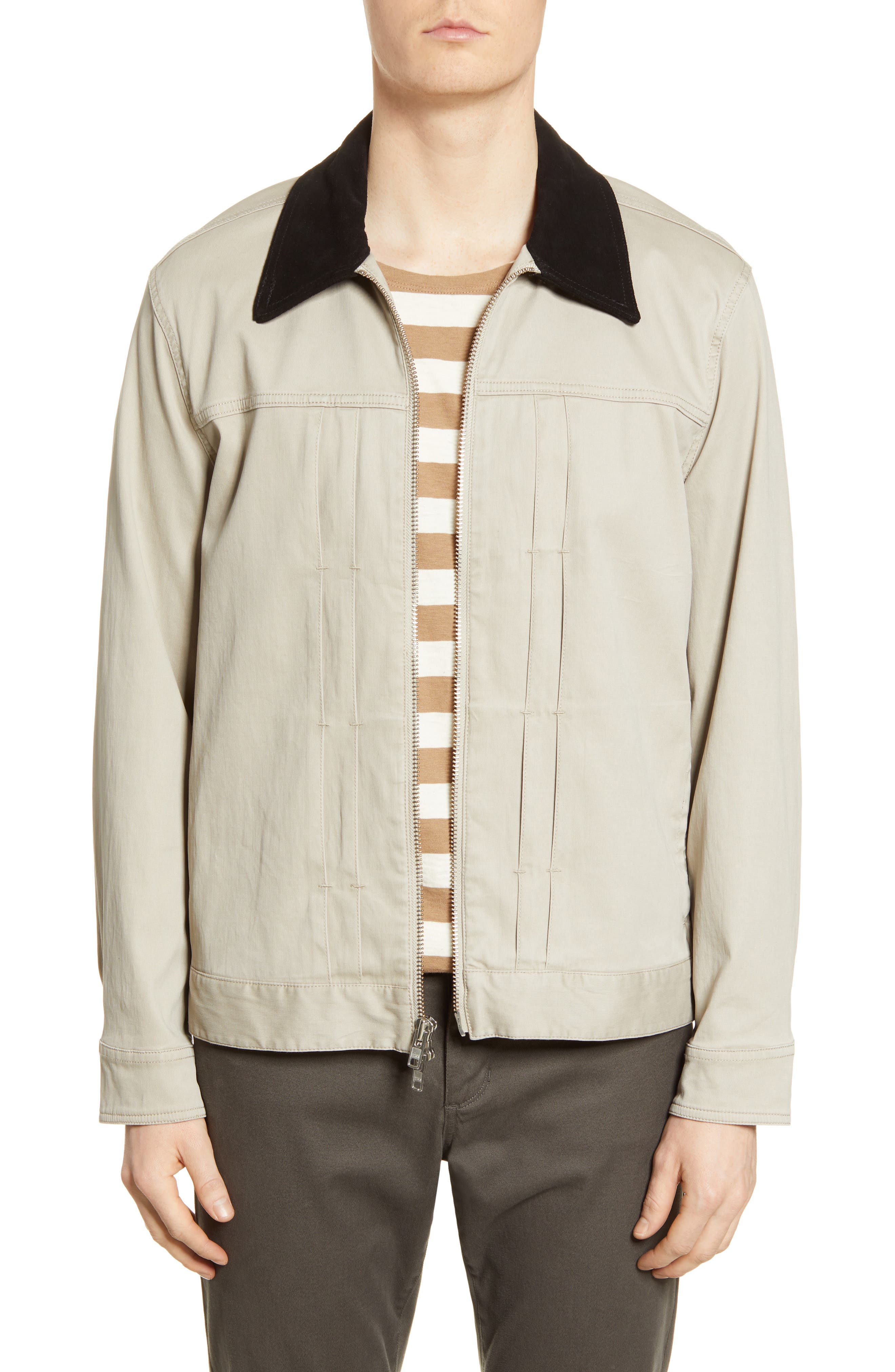 Bldwn Noah Slim Fit Suede Collar Jacket Hautelook