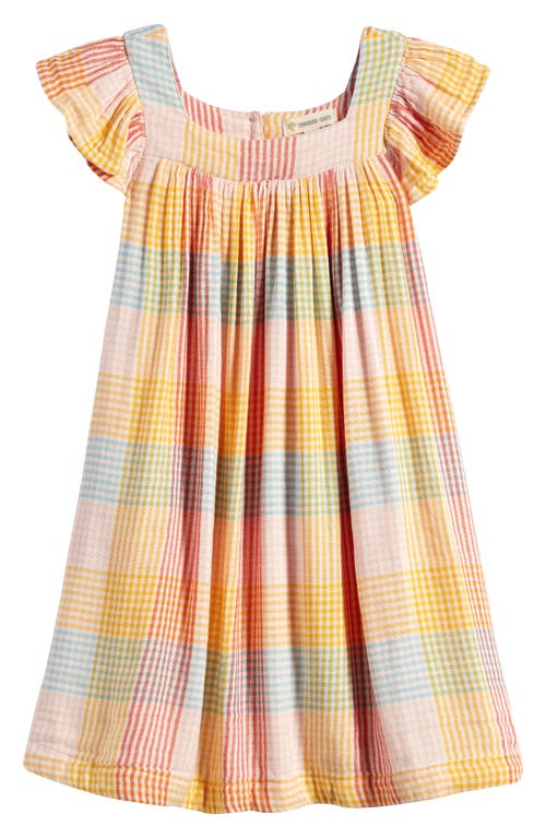 Tucker + Tate Kids' Plaid Ruffle Dress in Yellow Lily Picnic Plaid