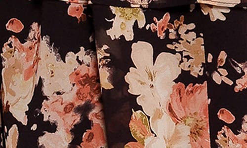 Petal And Pup Petal & Pup Anita Floral Print Long Sleeve Minidress In Black