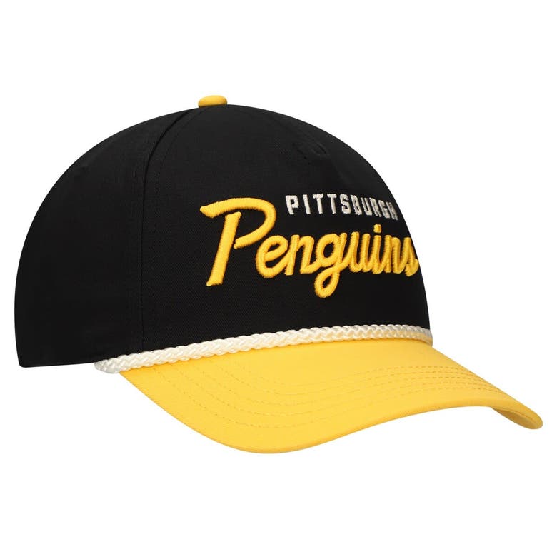 Shop American Needle Black/gold Pittsburgh Penguins Roscoe Washed Twill Adjustable Hat