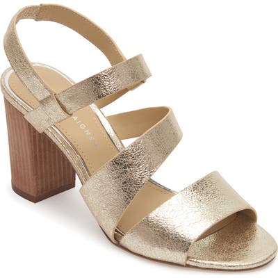 Etienne Aigner Lane Block Heel Sandal- Metallic