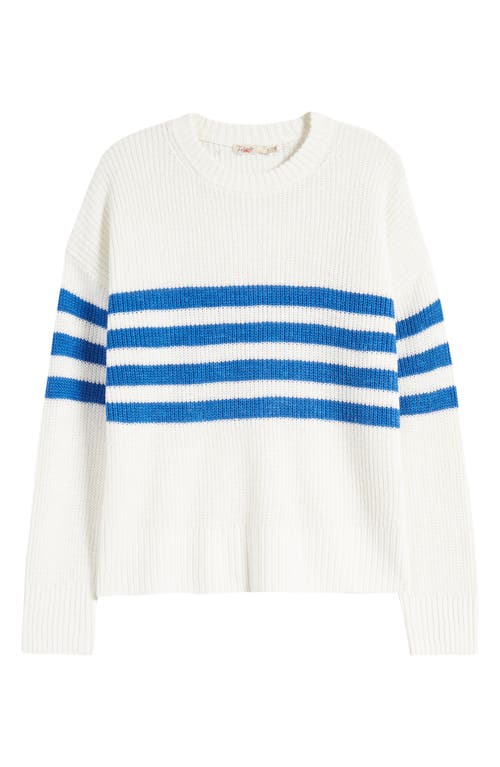 Miramar Stripe Linen & Organic Cotton Sweater in Charleston