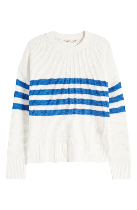 Shop Faherty Miramar Stripe Linen & Organic Cotton Sweater In Charleston