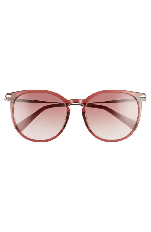 Longchamp Roseau 54mm Round Sunglasses In Ruby/brown