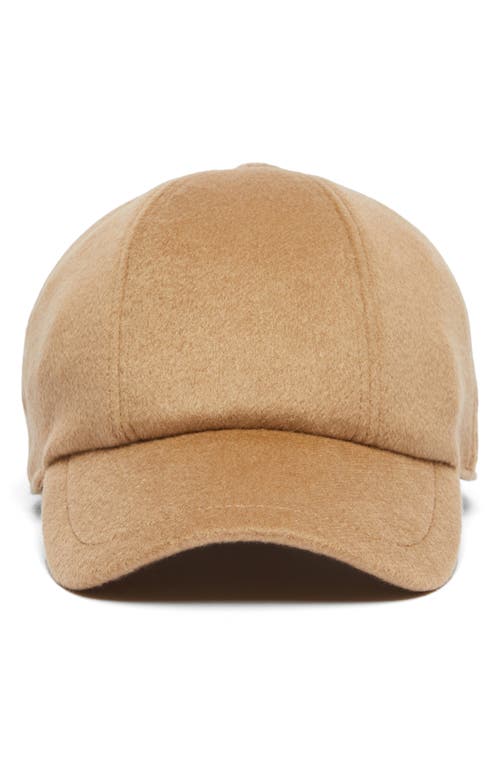 Max Mara Obliqua Cashmere Baseball Cap Camel at Nordstrom,