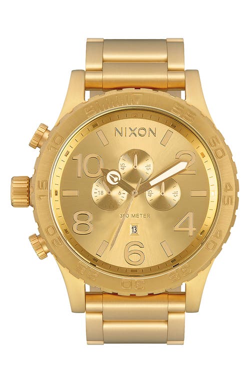 Nixon 51-30 Chronograph Bracelet Watch, 51mm in All Gold 