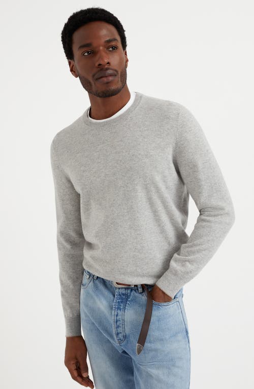 Shop Brunello Cucinelli Cashmere Sweater In Pebble