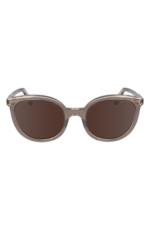 Longchamp 50mm Round Sunglasses In Mauve/rose