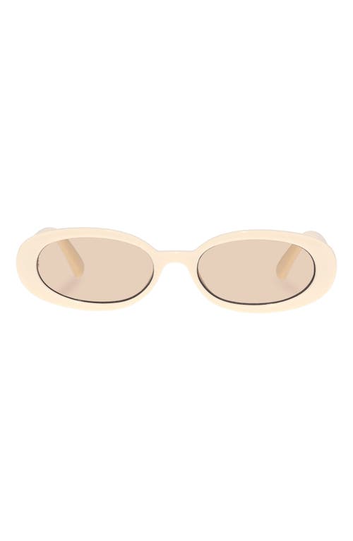 Le Specs Outta Love 51mm Oval Sunglasses in Ecru at Nordstrom