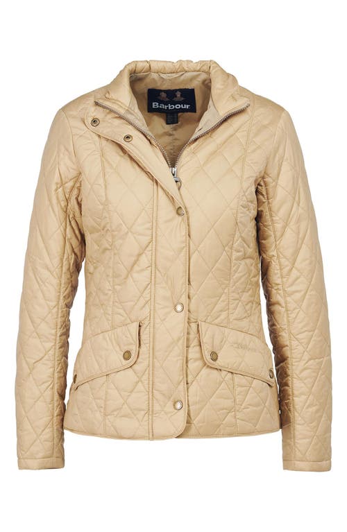 Shop Barbour Cavalry Flyweight Quilted Jacket In Trench Beige