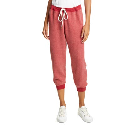 The Great. The Cropped Sweatpants, Red