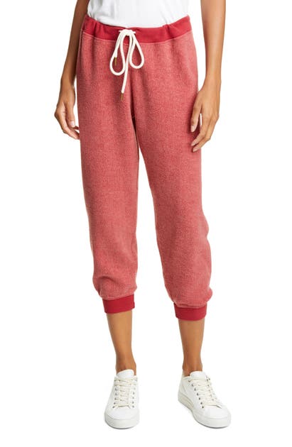 The Great The Cropped Sweatpants In Poinsettia