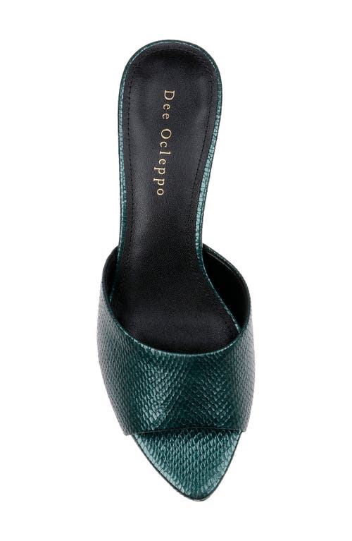 Shop Dee Ocleppo Bogota Pointed Toe Slide Sandal In Moss Leather