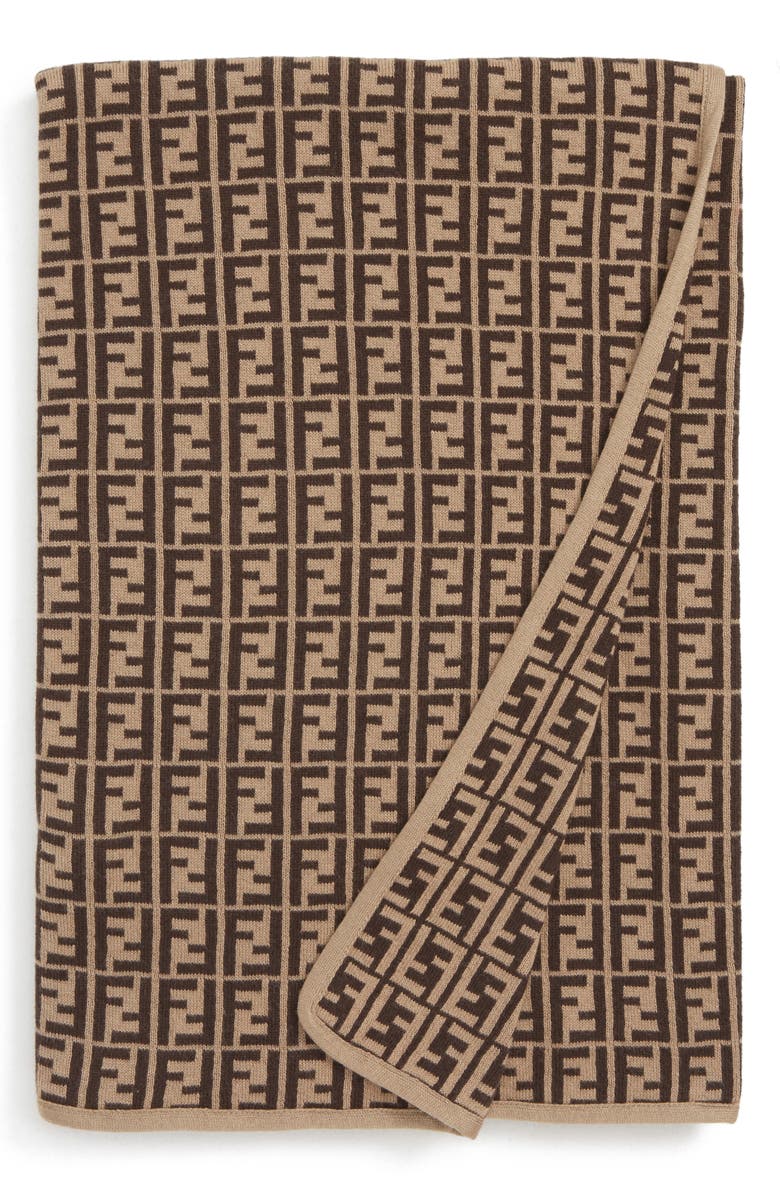 Fendi Logo Cotton & Cashmere Baby Blanket | Nordstrom