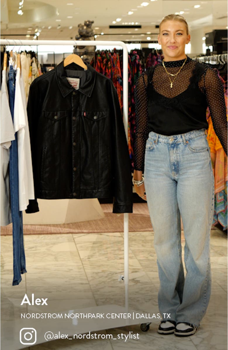 Faux Leather Trucker Jacket, sales video thumbnail