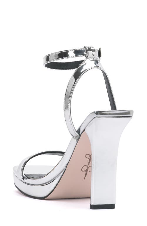 Jessica Simpson Adonia Ankle Strap Platform Sandal In Silver