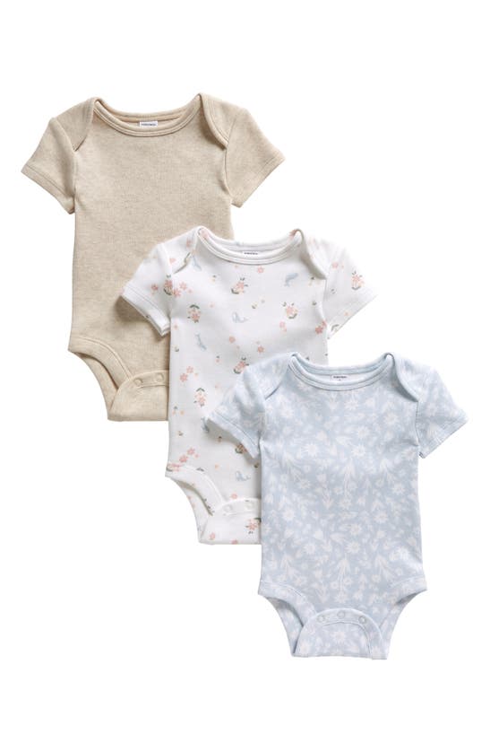 Shop Nordstrom Assorted 3-pack Bodysuits In White- Blue Whale Pack