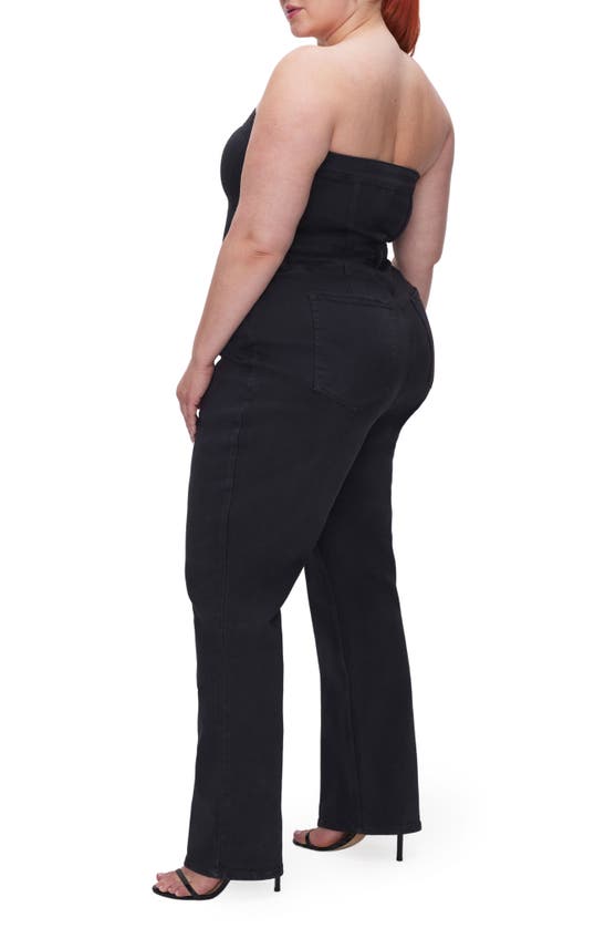 Shop Good American Strapless Tube Jumpsuit In Black269