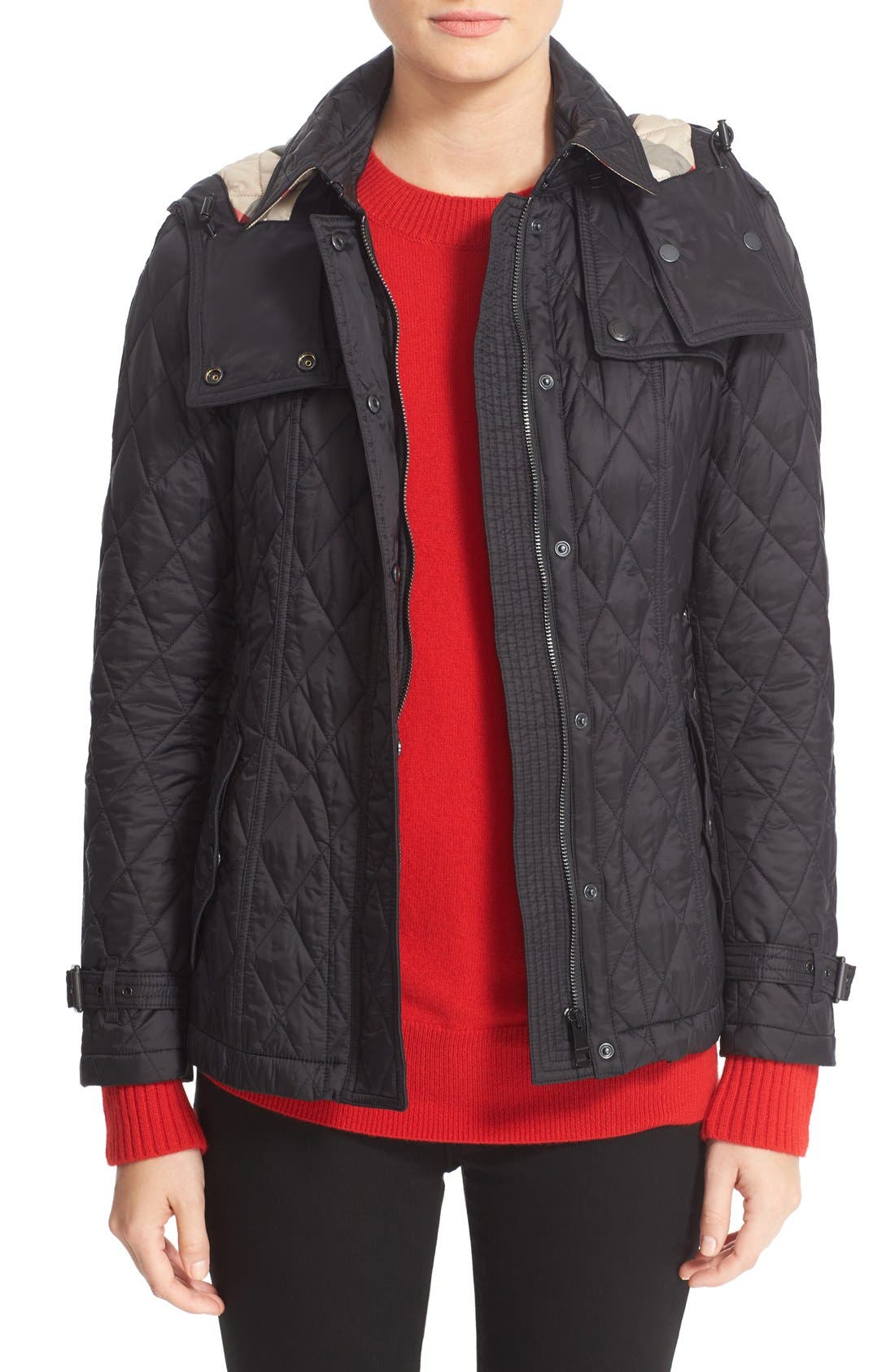 burberry short quilted jacket