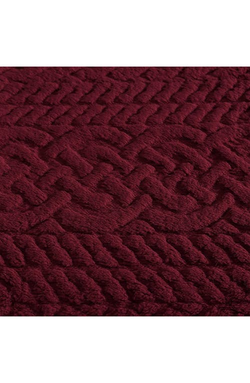 Nautica Declan Sherpa Reversible Throw Blanket In Red