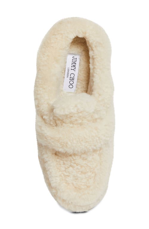 Shop Jimmy Choo Shea Genuine Shearling Loafer Mule In Natural