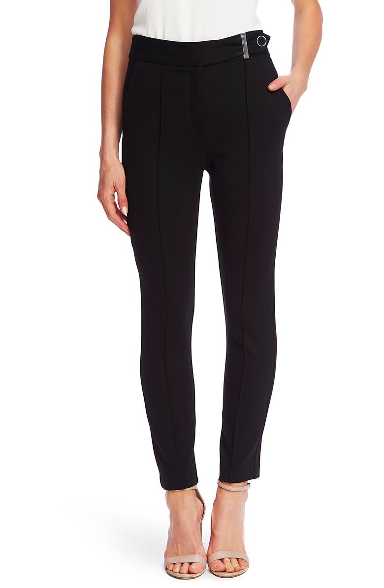 CeCe Pintuck Tapered Ponte Knit Pants | Nordstrom