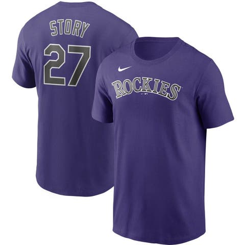 MLB Colorado Rockies Men's Short Sleeve Bi-Blend T-Shirt - S