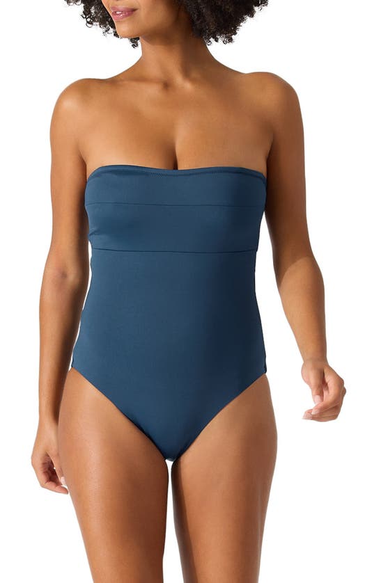 Tommy Bahama Women's Tommy Bahama Navy Dallas Cowboys Pearl Clara Wrap One-Piece  Swimsuit