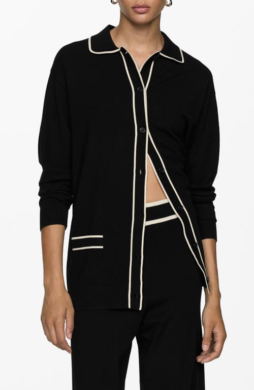 Mango Cardigan In Black