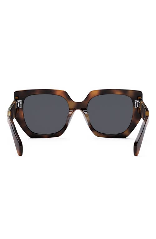 Celine Triomphe 55mm Butterfly Sunglasses In Blonde Havana/smoke