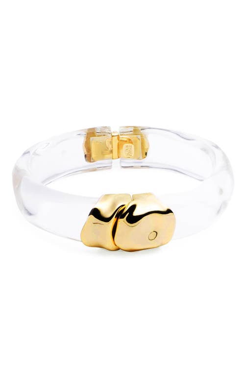 Alexis Bittar Molten Lucite® Hinge Bangle in Gold