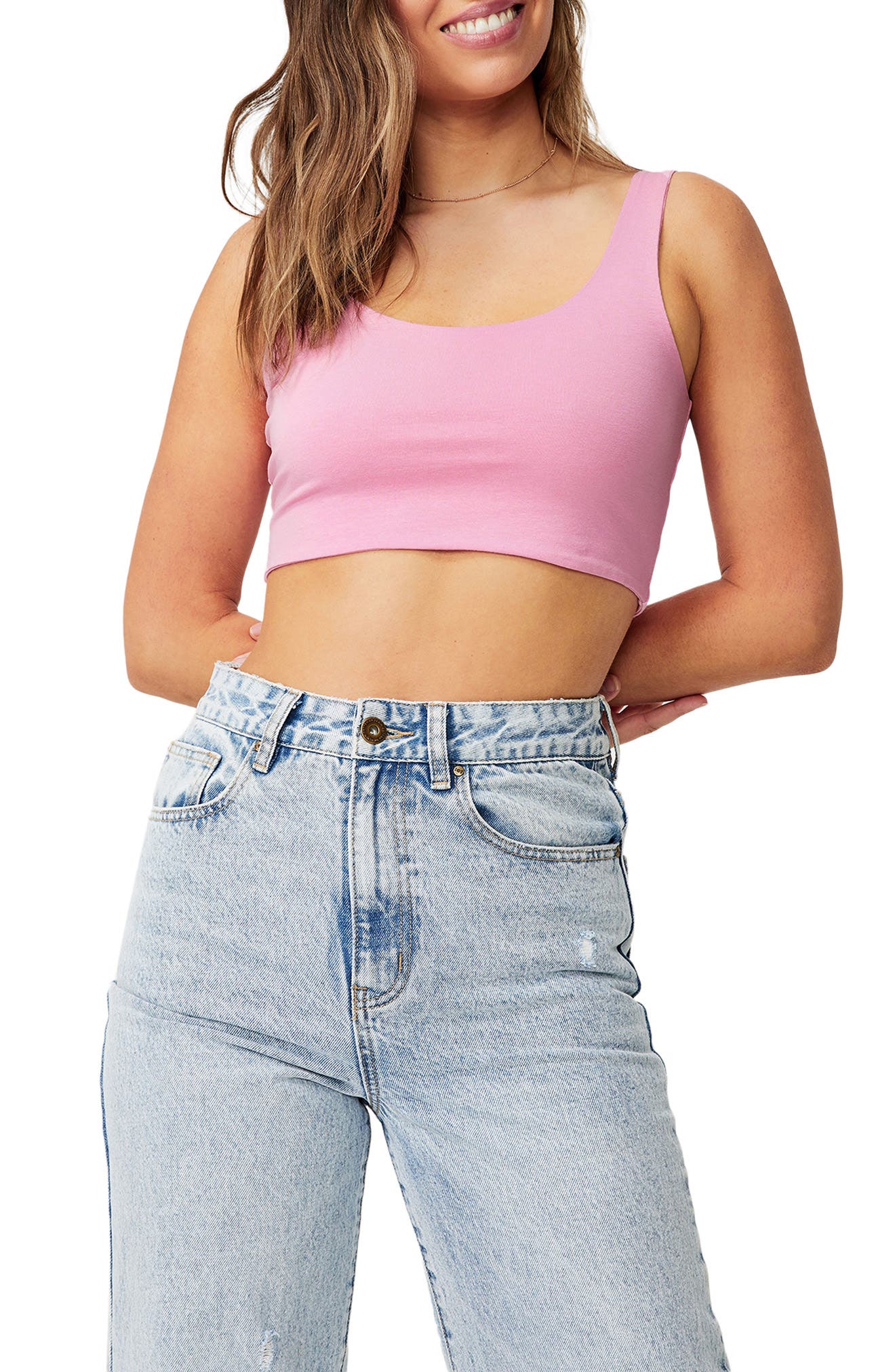 Scoop Neck Crop Tank Top