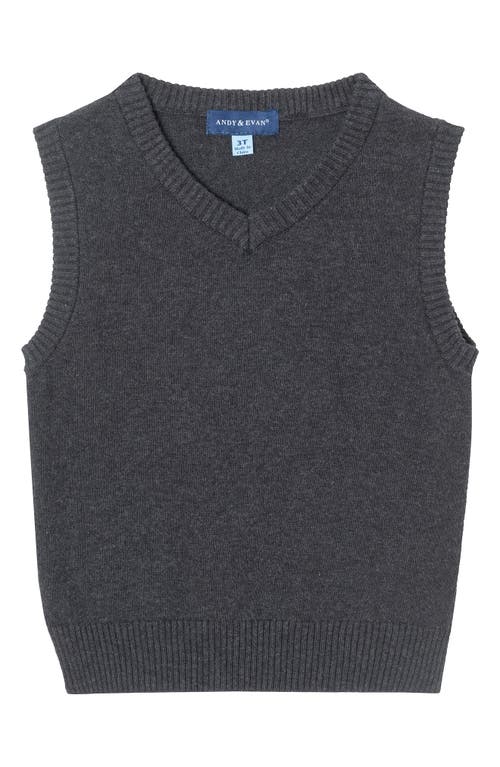 Andy & Evan Boys' Plaid Buttondown W/charcoal Sweater Vest & Bowtie - Little Kid, Big Kid In Wha
